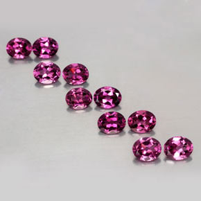 캐럿 천연 라즈베리 레드 로돌라이트 가넷 보석, 타원형 컷, 4.9×4 mm, VS