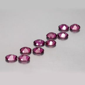 캐럿 천연 라즈베리 레드 로돌라이트 가넷 보석, 타원형 컷, 4.9×4 mm, VS