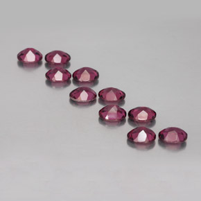 캐럿 천연 라즈베리 레드 로돌라이트 가넷 보석, 타원형 컷, 5×4 mm, VS
