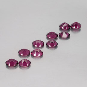 4.88캐럿 천연 라즈베리 레드 로돌라이트 가넷 보석, 타원형 컷, 5.1×4.2 mm, VS