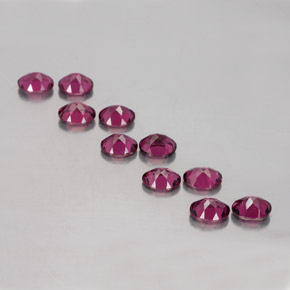 캐럿 천연 라즈베리 레드 로돌라이트 가넷 보석, 타원형 컷, 5×4.1 mm, VS