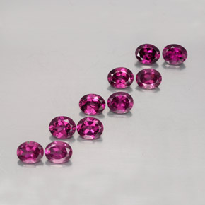 4.70캐럿 천연 라즈베리 레드 로돌라이트 가넷 보석, 타원형 컷, 5.1×4.2 mm, VS