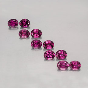 4.70캐럿 천연 라즈베리 레드 로돌라이트 가넷 보석, 타원형 컷, 5.1×4.2 mm, VS