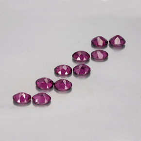 4.70캐럿 천연 라즈베리 레드 로돌라이트 가넷 보석, 타원형 컷, 5.1×4.2 mm, VS