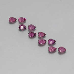 캐럿 천연 라즈베리 레드 로돌라이트 가넷 보석, 하트 모양, 3.8×3.7 mm, VVS-VS