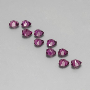 캐럿 천연 라즈베리 레드 로돌라이트 가넷 보석, 하트 모양, 4×3.8 mm, VVS-VS