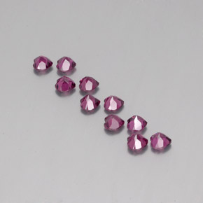 3.22캐럿 천연 라즈베리 레드 로돌라이트 가넷 보석, 하트 모양, 4×3.9 mm, VS