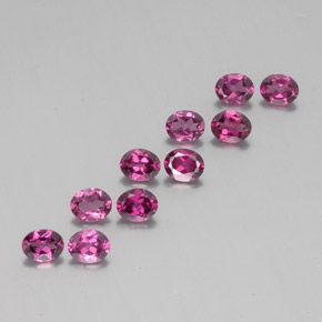 3.98캐럿 천연 라즈베리 레드 로돌라이트 가넷 보석, 타원형 컷, 5×4 mm, VS