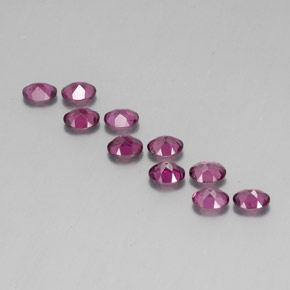 3.98캐럿 천연 라즈베리 레드 로돌라이트 가넷 보석, 타원형 컷, 5×4 mm, VS