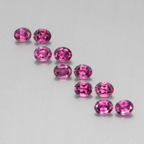 4.29캐럿 천연 다크 레드 로돌라이트 가넷 보석, 타원형 컷, 5.1×4.1 mm, VS
