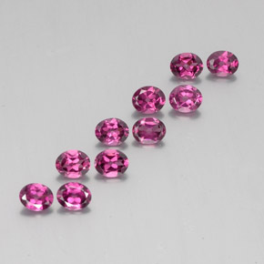 4.29캐럿 천연 다크 레드 로돌라이트 가넷 보석, 타원형 컷, 5.1×4.1 mm, VS