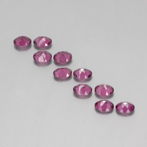4.29캐럿 천연 다크 레드 로돌라이트 가넷 보석, 타원형 컷, 5.1×4.1 mm, VS