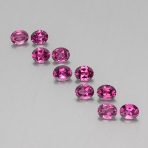 4.12캐럿 천연 라즈베리 레드 로돌라이트 가넷 보석, 타원형 컷, 4.9×3.9 mm, VS