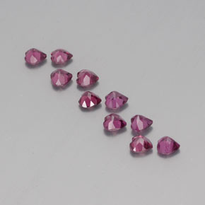 캐럿 천연 라즈베리 레드 로돌라이트 가넷 보석, 하트 모양, 3.9×3.7 mm, VVS-VS