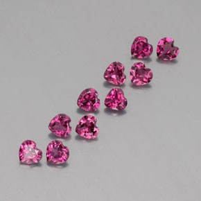 캐럿 천연 라즈베리 레드 로돌라이트 가넷 보석, 하트 모양, 4×3.9 mm, VVS-VS