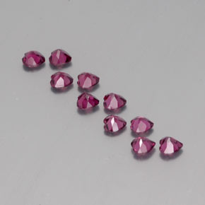캐럿 천연 라즈베리 레드 로돌라이트 가넷 보석, 하트 모양, 4×3.9 mm, VVS-VS