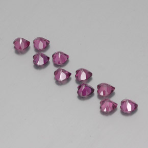 캐럿 천연 라즈베리 레드 로돌라이트 가넷 보석, 하트 모양, 4×3.9 mm, VVS-VS