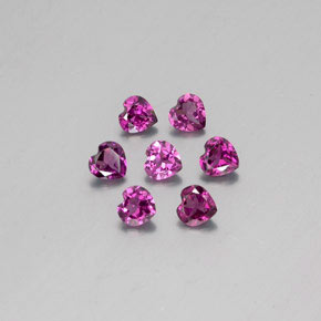 캐럿 천연 라즈베리 레드 로돌라이트 가넷 보석, 하트 모양, 4.1×4 mm, VVS-VS