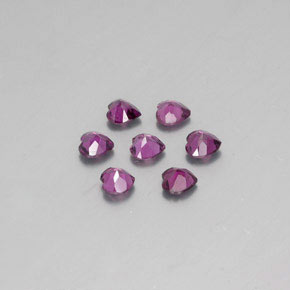 캐럿 천연 라즈베리 레드 로돌라이트 가넷 보석, 하트 모양, 4.1×4 mm, VVS-VS