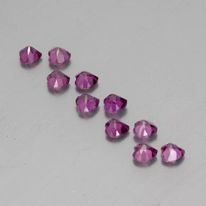 캐럿 천연 라즈베리 레드 로돌라이트 가넷 보석, 하트 모양, 4×3.8 mm, VVS-VS