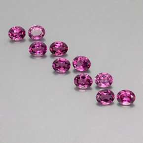 3.98캐럿 천연 딥 퍼플 로돌라이트 가넷 보석, 타원형 컷, 4.9×4 mm, VS
