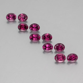 4.65캐럿 천연 다크 레드 로돌라이트 가넷 보석, 타원형 컷, 5×4 mm, VS