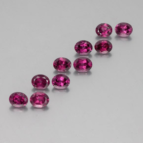 4.65캐럿 천연 다크 레드 로돌라이트 가넷 보석, 타원형 컷, 5×4 mm, VS