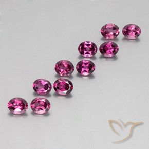 4.57캐럿 천연 라즈베리 레드 로돌라이트 가넷 보석, 타원형 컷, VS