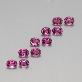 3.97캐럿 천연 라즈베리 레드 로돌라이트 가넷 보석, 타원형 컷, 5×4.1 mm, VS