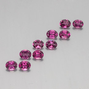 3.93캐럿 천연 라즈베리 레드 로돌라이트 가넷 보석, 타원형 컷, 4.9×3.9 mm, VS