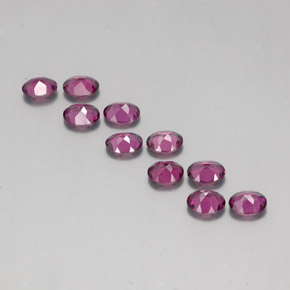 3.93캐럿 천연 라즈베리 레드 로돌라이트 가넷 보석, 타원형 컷, 4.9×3.9 mm, VS