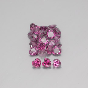 캐럿 천연 라즈베리 레드 로돌라이트 가넷 보석, 하트 모양, 4.2×3.9 mm, VVS-VS