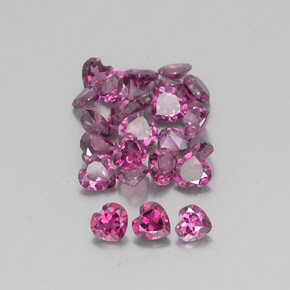 캐럿 천연 라즈베리 레드 로돌라이트 가넷 보석, 하트 모양, 4.2×3.9 mm, VVS-VS