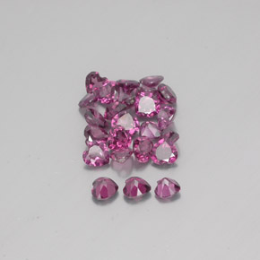 캐럿 천연 라즈베리 레드 로돌라이트 가넷 보석, 하트 모양, 4.2×3.9 mm, VVS-VS