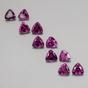 캐럿 천연 라즈베리 레드 로돌라이트 가넷 보석, 트릴리언, 5.1×5 mm, VVS-VS