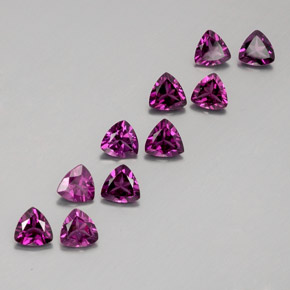 캐럿 천연 라즈베리 레드 로돌라이트 가넷 보석, 트릴리언, 5.1×5 mm, VVS-VS