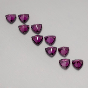 캐럿 천연 라즈베리 레드 로돌라이트 가넷 보석, 트릴리언, 5.1×5 mm, VVS-VS
