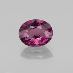 1.96캐럿 천연 붉은빛 퍼플 로돌라이트 가넷, 타원형 컷, 8.3×6.6 mm, VS