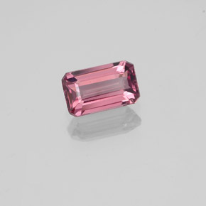 0.76캐럿 천연 라즈베리 레드 로돌라이트 가넷, 에메랄드 컷, 6.5×4 mm, VVS