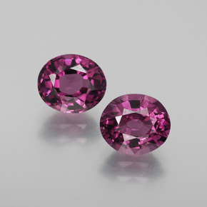 2.90캐럿 천연 라즈베리 레드 로돌라이트 가넷 보석, 타원형 컷, 7×6 mm, VVS-VS