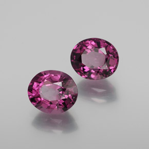 2.90캐럿 천연 라즈베리 레드 로돌라이트 가넷 보석, 타원형 컷, 7×6 mm, VVS-VS