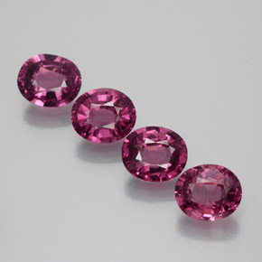 4.08캐럿 천연 라베리 레드 로돌라이트 가넷 보석, 타원형 컷, 6.6×5.5 mm, VVS-VS