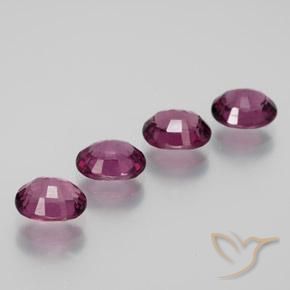 3.87캐럿 천연 미디엄 퍼플 로돌라이트 가넷 보석, 타원형 컷, 6.4×5.4 mm, VVS-VS