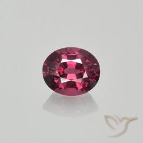 1.36ct 자연스러운 라즈베리 레드 로돌라이트 가넷, 타원형, VS