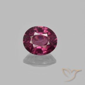 1.29ct 자연스러운 적자색 로돌라이트 가넷, 타원형, VS