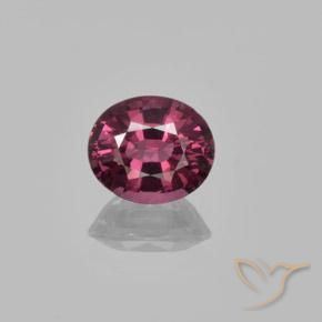 1.37ct 자연스러운 딥 퍼플 로돌라이트 가넷, 타원형, VS