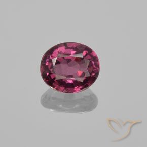 1.37ct 자연스러운 미디엄 다크 퍼플 로돌라이트 가넷, 타원형, VS
