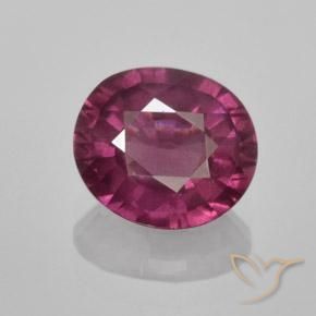 1.60캐럿 천연 라베리 레드 로돌라이트 가넷, 타원형 컷, 7.6×6.6 mm, VS