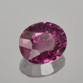 1.54캐럿 천연 딥 퍼플 로돌라이트 가넷, 타원형 컷, 7.6×6.4 mm, VS