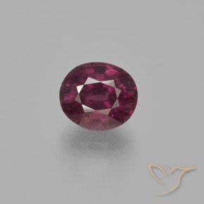 2.06ct 자연스러운 어두운 보라색 로돌라이트 가넷, 타원형, VS